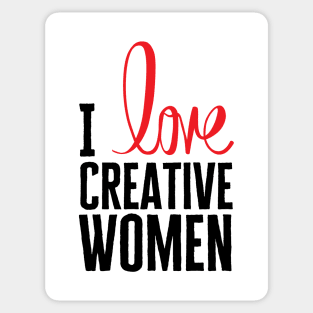 I Love Creative Women Sticker